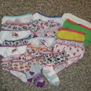 18 pairs of undies and 2 pairs of socks